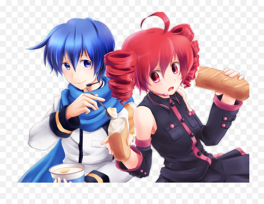 Vocaloid - Kaito And Kasane Teto Creds By Pixiv Emoji,Mystic Messenger Ray Emoji