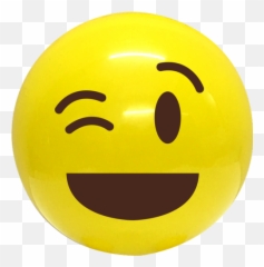 Yellow Smiley Ball - Happy Emoji,Emoticon Stress Balls