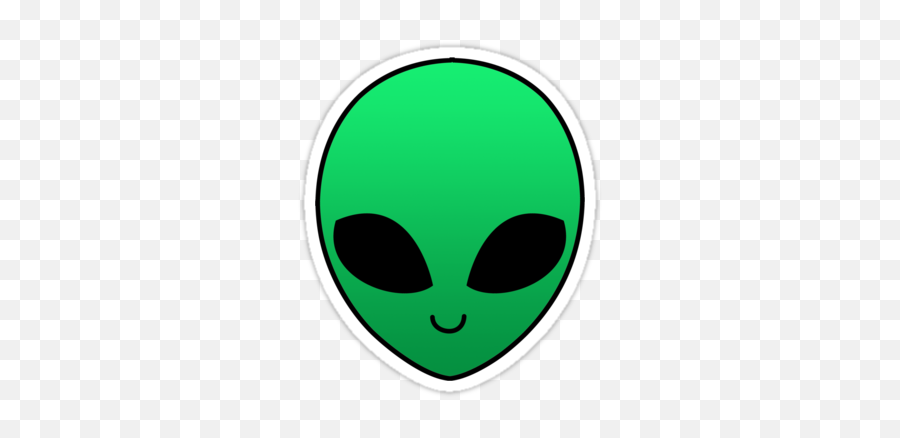 Alien Tumblr - Sticker De Alien Verde Emoji,Alien Emoji Patch