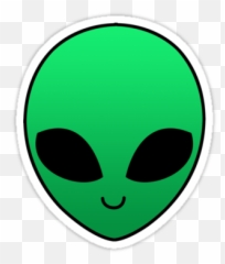 Alien Tumblr - Sticker De Alien Verde Emoji,Alien Emoji Patch
