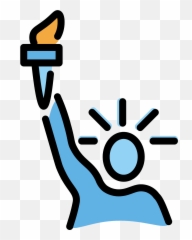 Statue Of Liberty Emoji Clipart - Emoji De Libertad,Statue Emoji