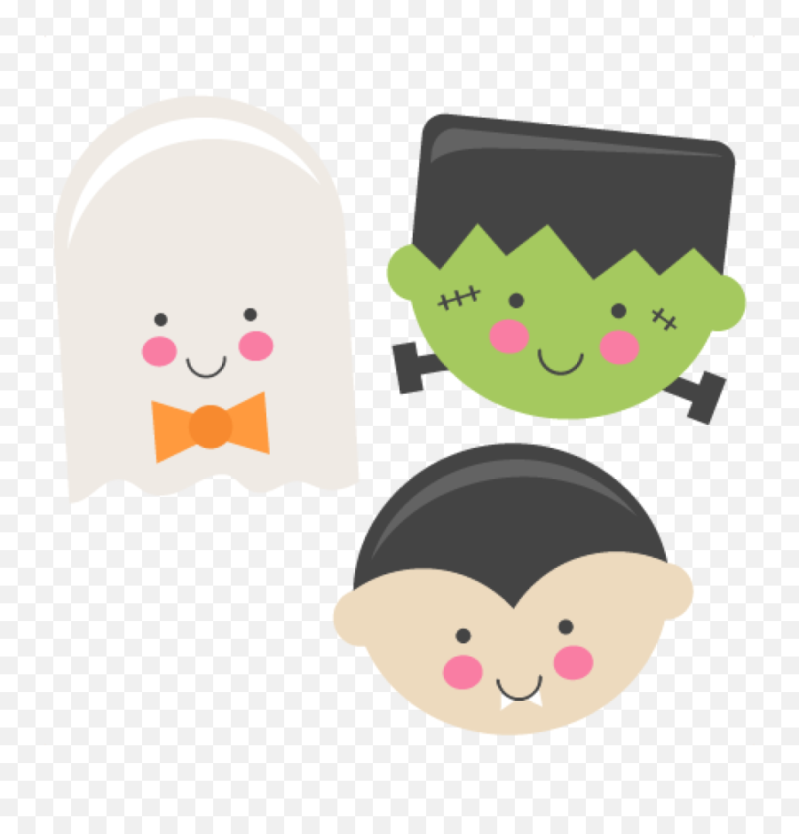 Frankenstein Large Cute Halloween Set Clipart - Clipartix Cute Halloween Png Clipart Emoji,Frankenstein Emoji