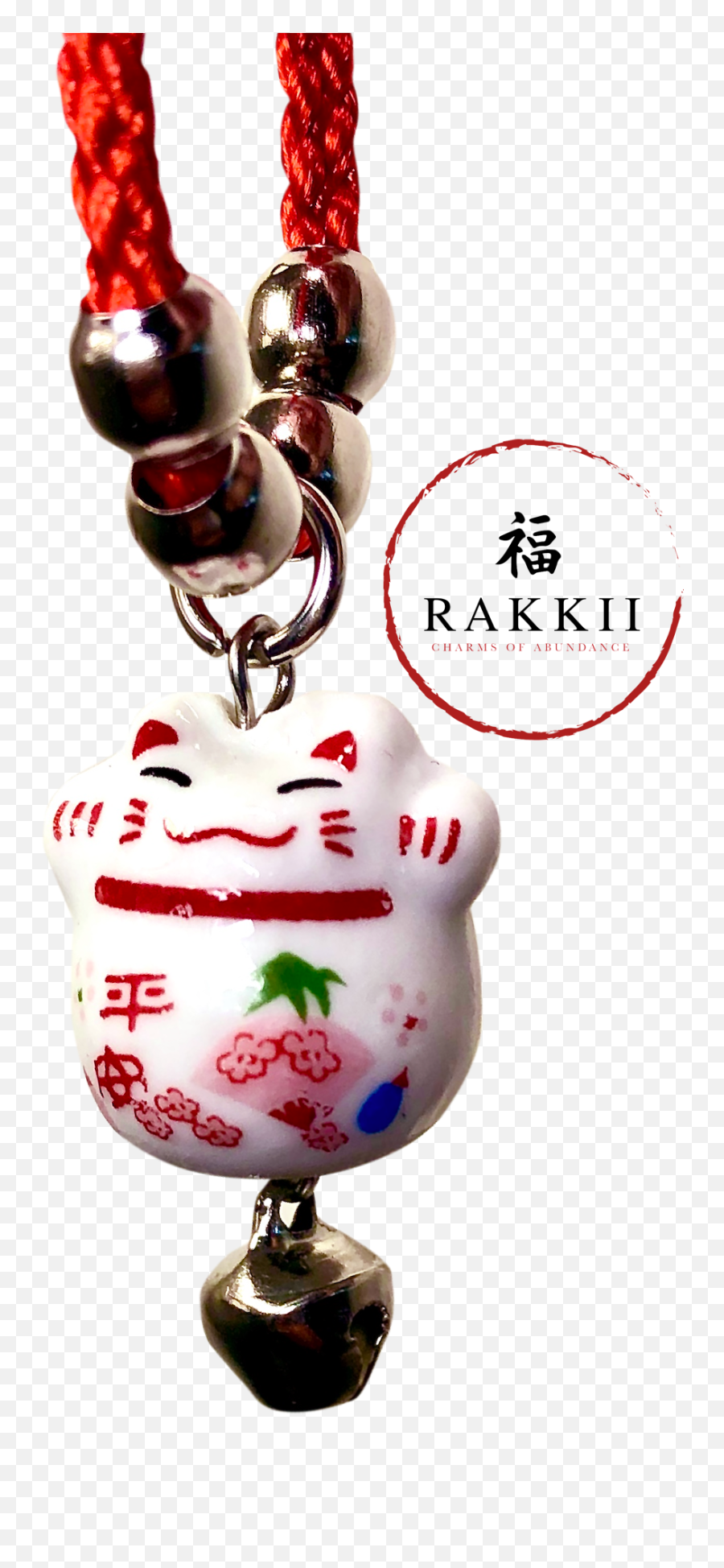 Rakkii Lucky Cat Charm Bracelet Emoji,Waving Cat Emoticon