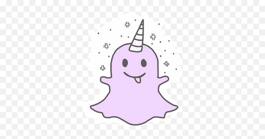 Snapchat Icon Aesthetic Purple And Black Most Popular - Ghost With Unicorn Horn Emoji,Snapchat Emoji Iphone