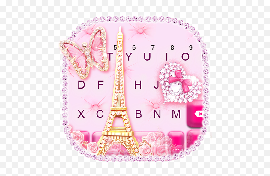 Romantic Paris Love Keyboard Theme - Girly Emoji,(parislove) Emoji