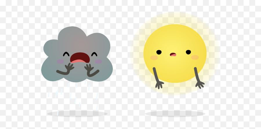 Behance - Happy Emoji,Cloud Umbrella Hearts Emoticons