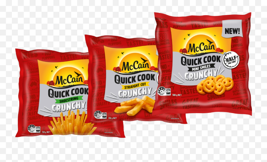 Mccain Frozen Food Vegetables Chips Pizza Fruit - Mccain Quick Cook Chips Emoji,Mccain Emoticons School