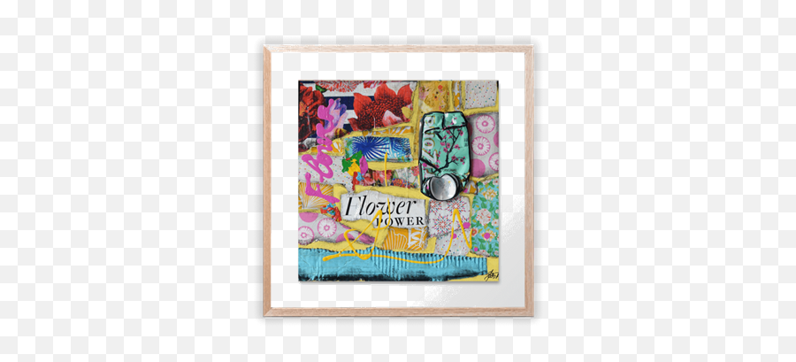 Small Paintings Flower - Picture Frame Emoji,Abstract Collage Of Different Emotions