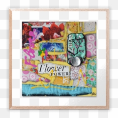 Small Paintings Flower - Picture Frame Emoji,Abstract Collage Of Different Emotions