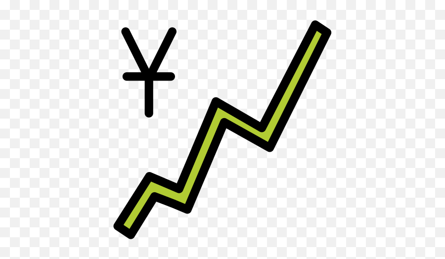 Chart With Upwards Trend And Yen Sign - Upward Chart Emoji,Emoji Meaning Chart