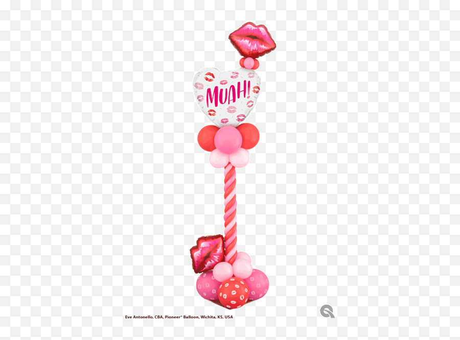 Kissy Lips Red Pink Latex - Balloon Emoji,Justice Emoji Party Supplies