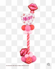 Kissy Lips Red Pink Latex - Balloon Emoji,Justice Emoji Party Supplies