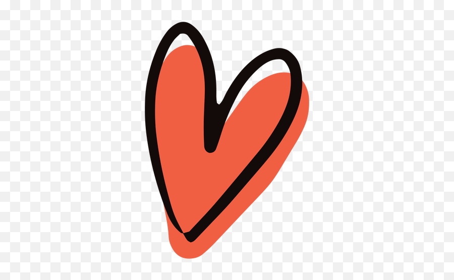 Red Heart Doodle Transparent Png U0026 Svg Vector - Vermelho Coração Contorno Png Emoji,Retro Emoticon Heart