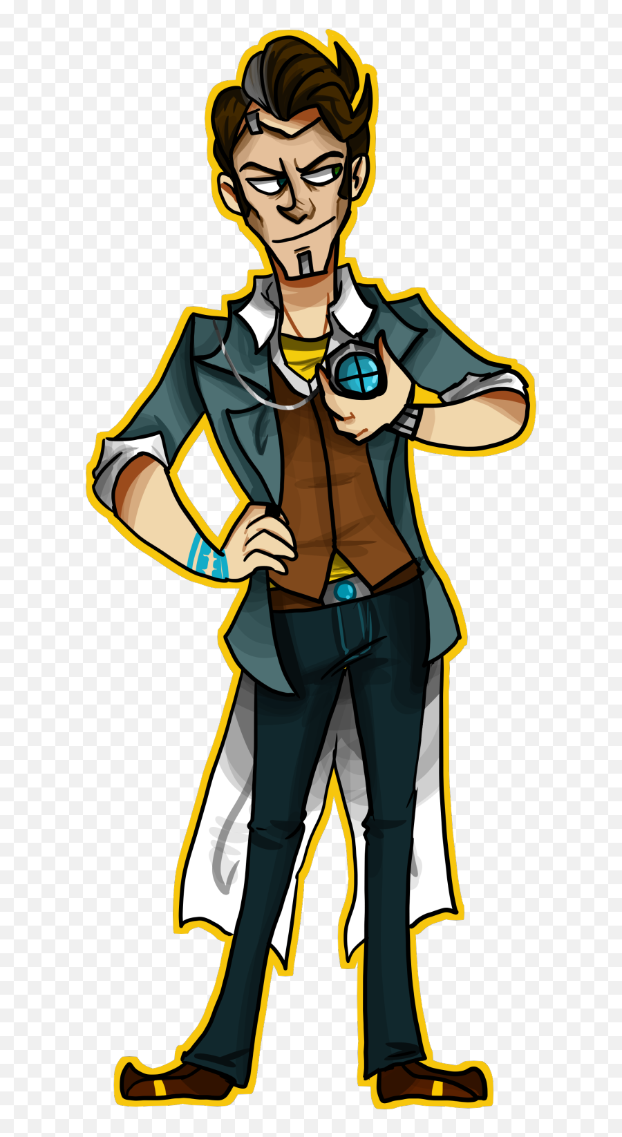 Pin - Handsome Jack Transparent Emoji,Borderlands Emoji