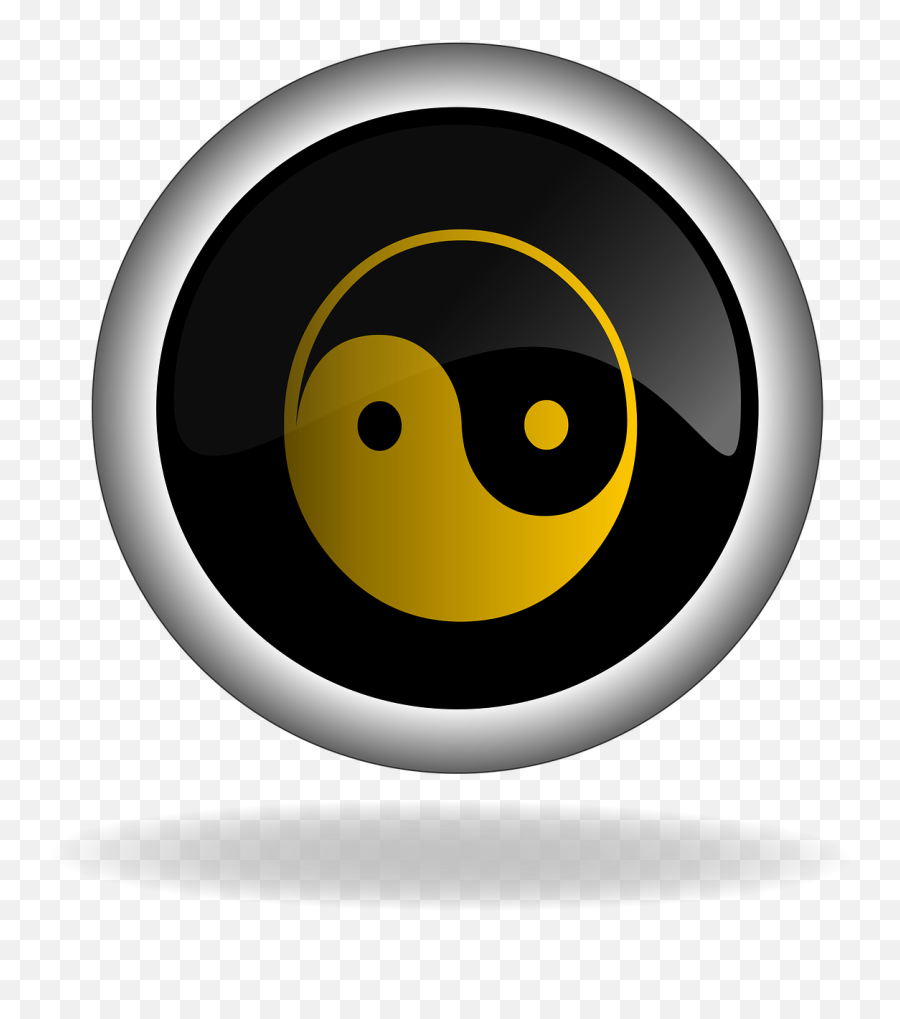 Yin And Yang Button Icon Back Png - Dot Emoji,Yin Yang Emoticon