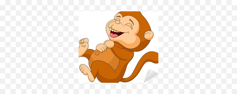 Cute Monkey Cartoon Laughing Sticker U2022 Pixers U2022 We Live To - Cute Laughing Baby Cartoon Emoji,Ape Emoji Code