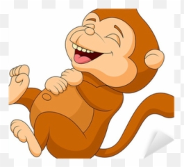 Cute Monkey Cartoon Laughing Sticker U2022 Pixers U2022 We Live To - Cute Laughing Baby Cartoon Emoji,Ape Emoji Code