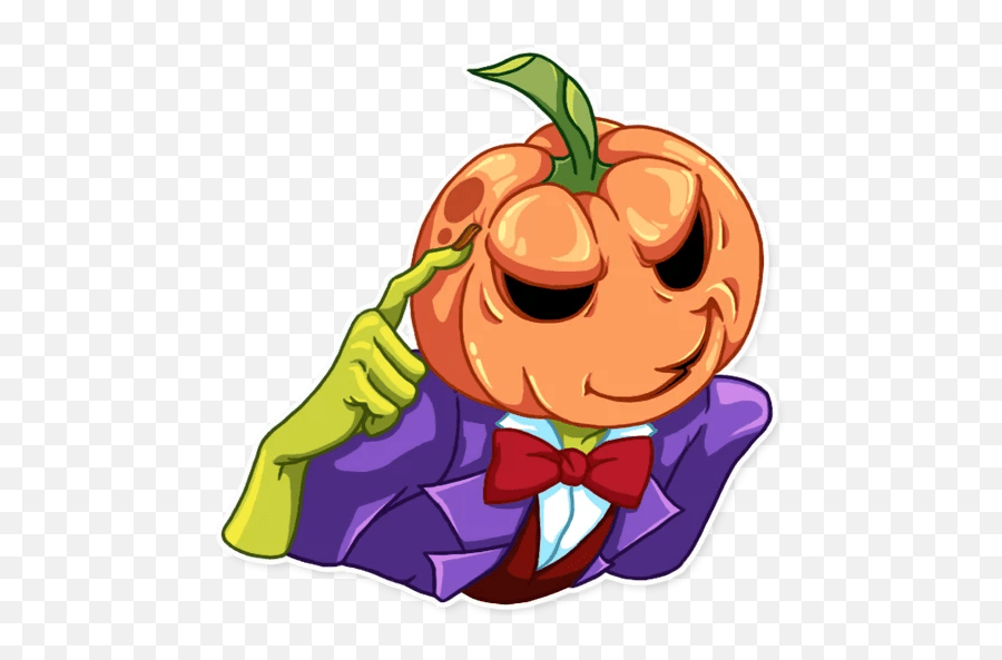 Jack Pumpkin Head Stickers - Live Wa Stickers Emoji,Pumpkin Emoji Happy Girl