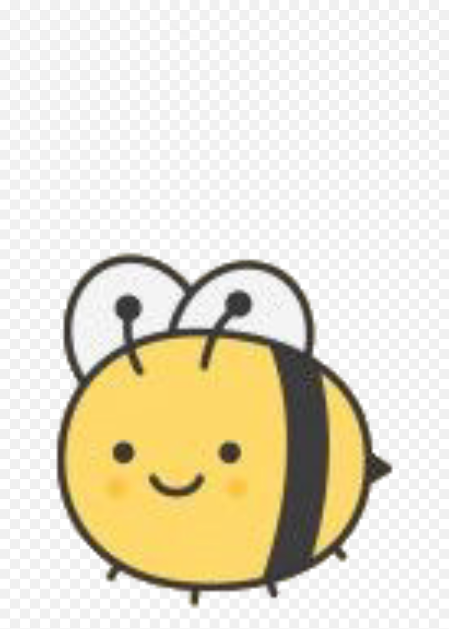 Tinymojis Cute Bee Yellow Tiny Soft Sticker By Goopie - Happy Emoji,Bee Icons Emoticons For Facebook
