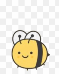 Tinymojis Cute Bee Yellow Tiny Soft Sticker By Goopie - Happy Emoji,Bee Icons Emoticons For Facebook