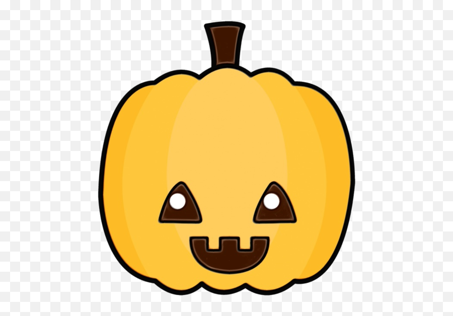 Jackolantern Pumpkin Cuteness Calabaza Yellow For Halloween Emoji,Cute Pumpkin Emoticon