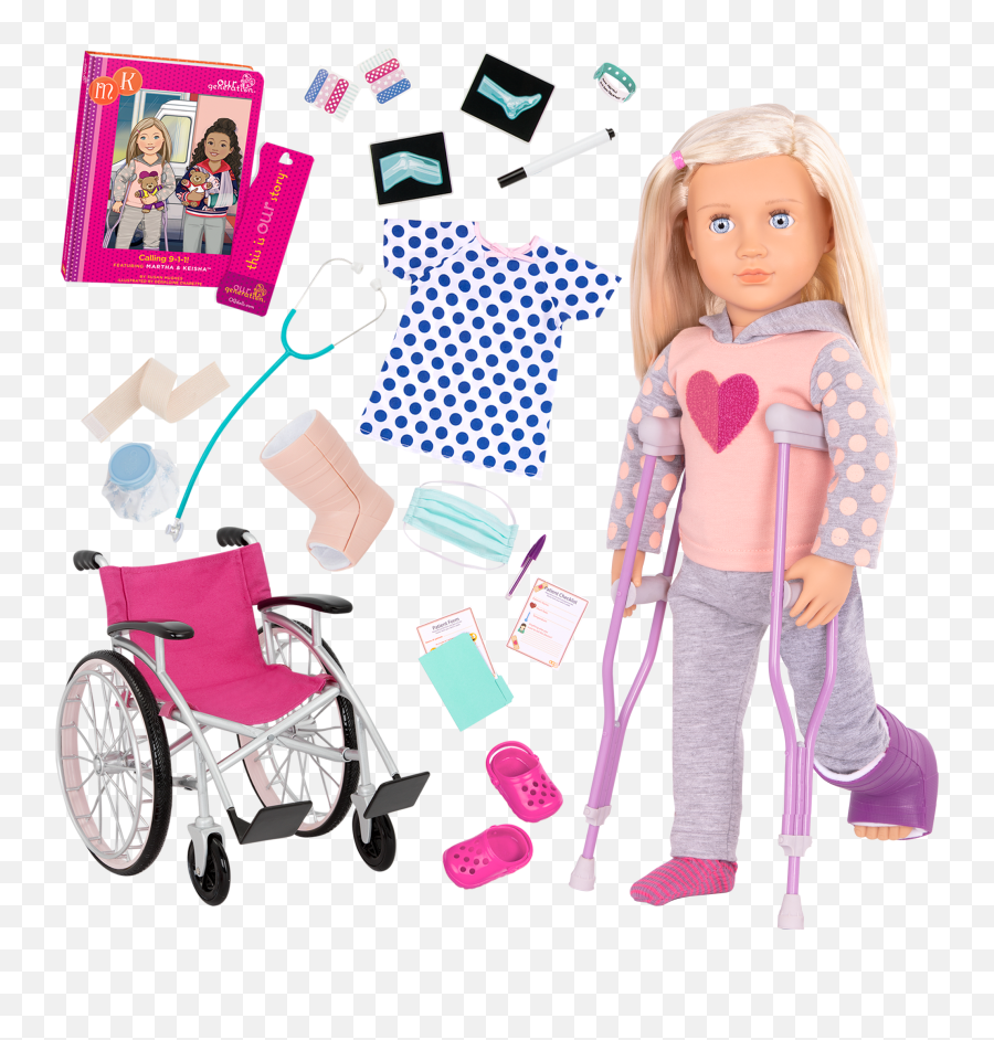 Martha U0026 Heals On Wheels 18 - Inch Doll Bundle Our Generation Emoji,Wheelchair Smiley Emoticon