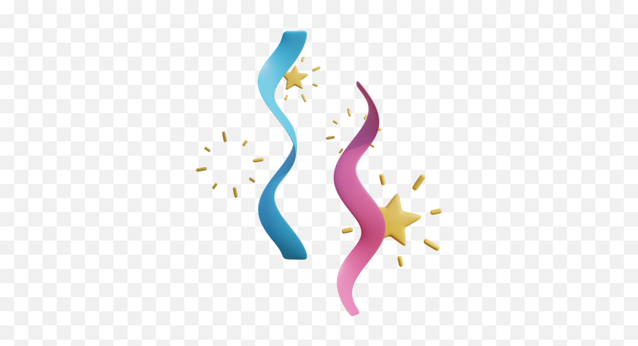 Premium Party Hat 3d Illustration Download In Png Obj Or Emoji,Birthday Streamers Emoji
