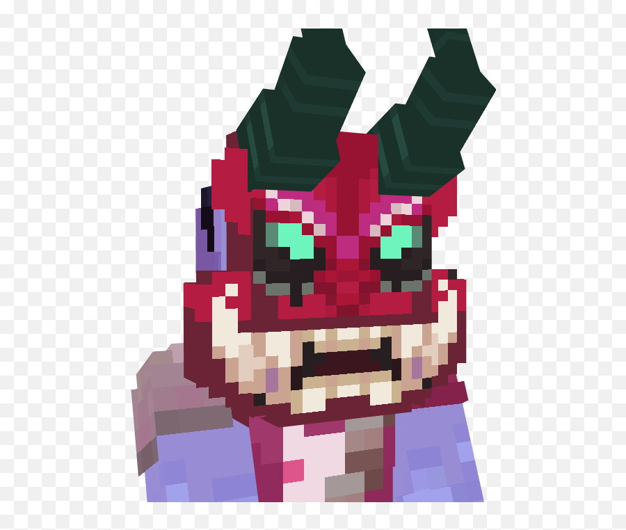 Making An Oni Mask Model In Minecraft Rminecraft Emoji,Red Mask Emoji