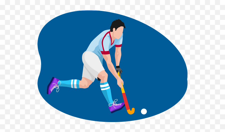 Best Premium Male Hockey Player Illustration Download In Png Emoji,Emoji With A Hockey Stick