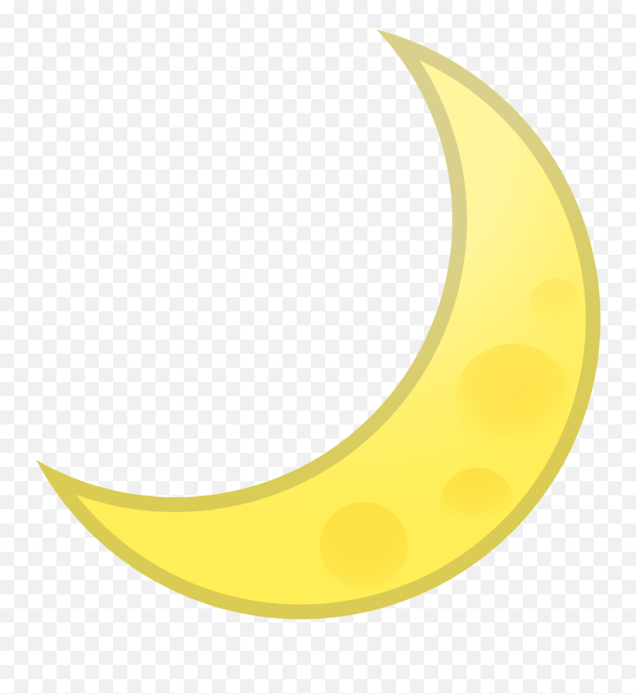 Emoji De Media Luna Transparent Png - Yellow Moon Clipart,Emoji 52