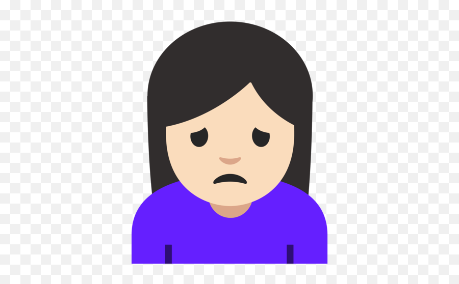U200d Sad Woman Frowning In Light Skin Tone Emoji,Idk Emoticon Copy