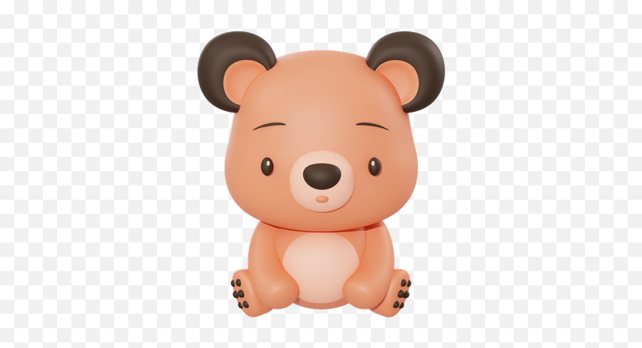 Premium Cute Bear 3d Illustration Download In Png Obj Or Emoji,Cute Beat Emoji
