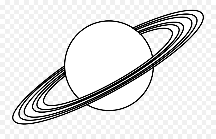 Planets Clipart Individual Planets - Saturn Clipart Black And White Emoji,Ringed Planet Emoji