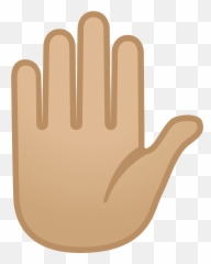 Raised Hand Emoji With Medium - Emoji High Five Hd,Raise Hand Cat Emoji