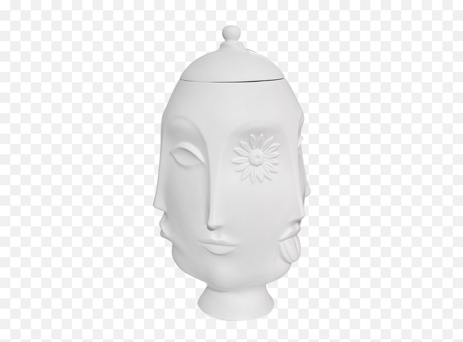 Frida Vase White - Artifact Emoji,Oatmeal Emotion