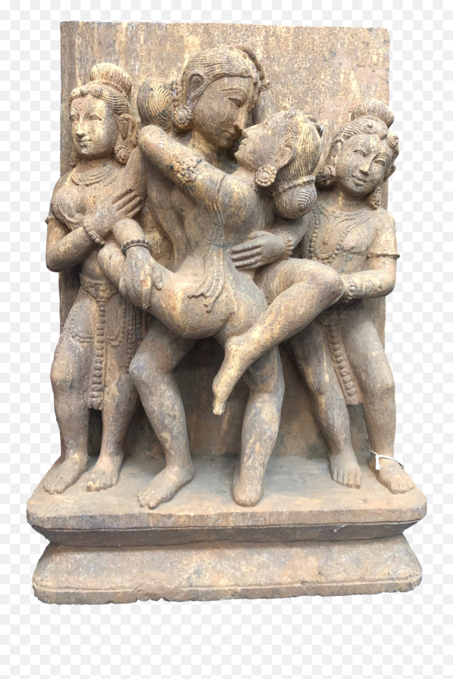 Antique Kama Sutra Sandstone - Kama Sutra Garden Sculpture Emoji,Sculpture Distress Emotion