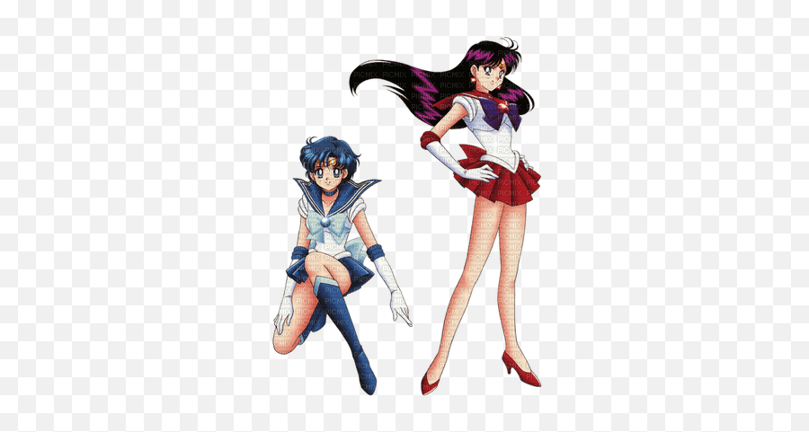 Sailor Moon Crystal Mercury Mars - Sailor Mercury And Sailor Mars Emoji,Sailor Moon Mars Emoticons