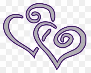 Hearts Two Purple - Double Heart Clip Art Transparent Emoji,Lavender Color Emotion