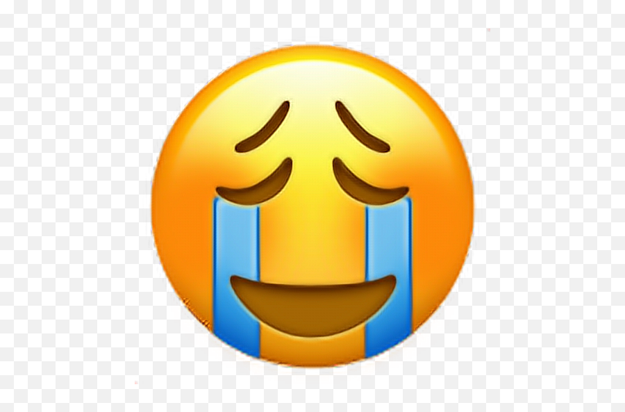 Emoji Tears Relieved Sticker - Biting Lip Emoji Meme,Relief Emoji