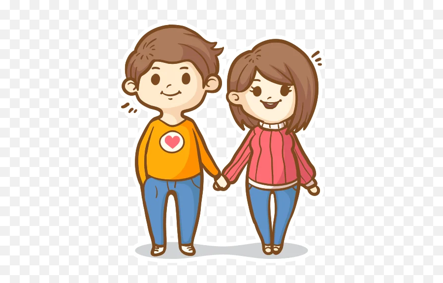 Romantic Stickers For Whatsapp Emoji,Girlsholding Hands Emoji