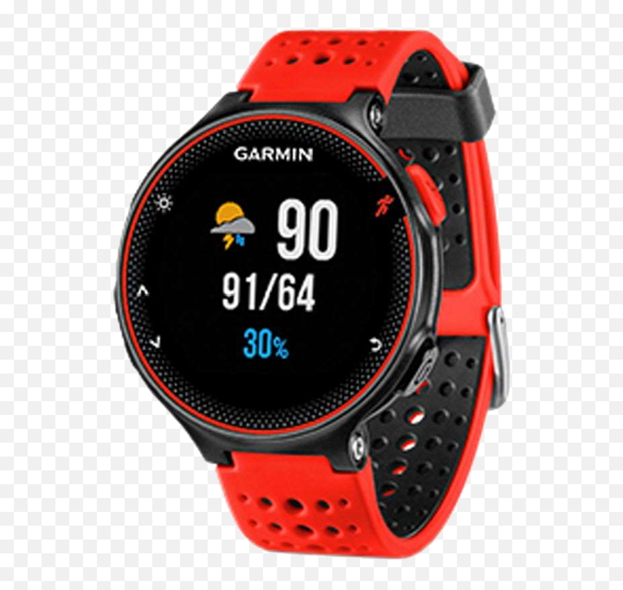 Garmin Forerunner 235 Smartwatch Gpsglonass 31mm Heart Rate Sensor Fr 235 Rd Blackred Silicone Band - Garmin Fr235 Emoji,Garmin Forerunner 235 Emojis