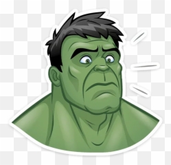 Telegram Sticker 4 From Collection - Hulk Emoji,Hulk Smash Emoticon On Bttv