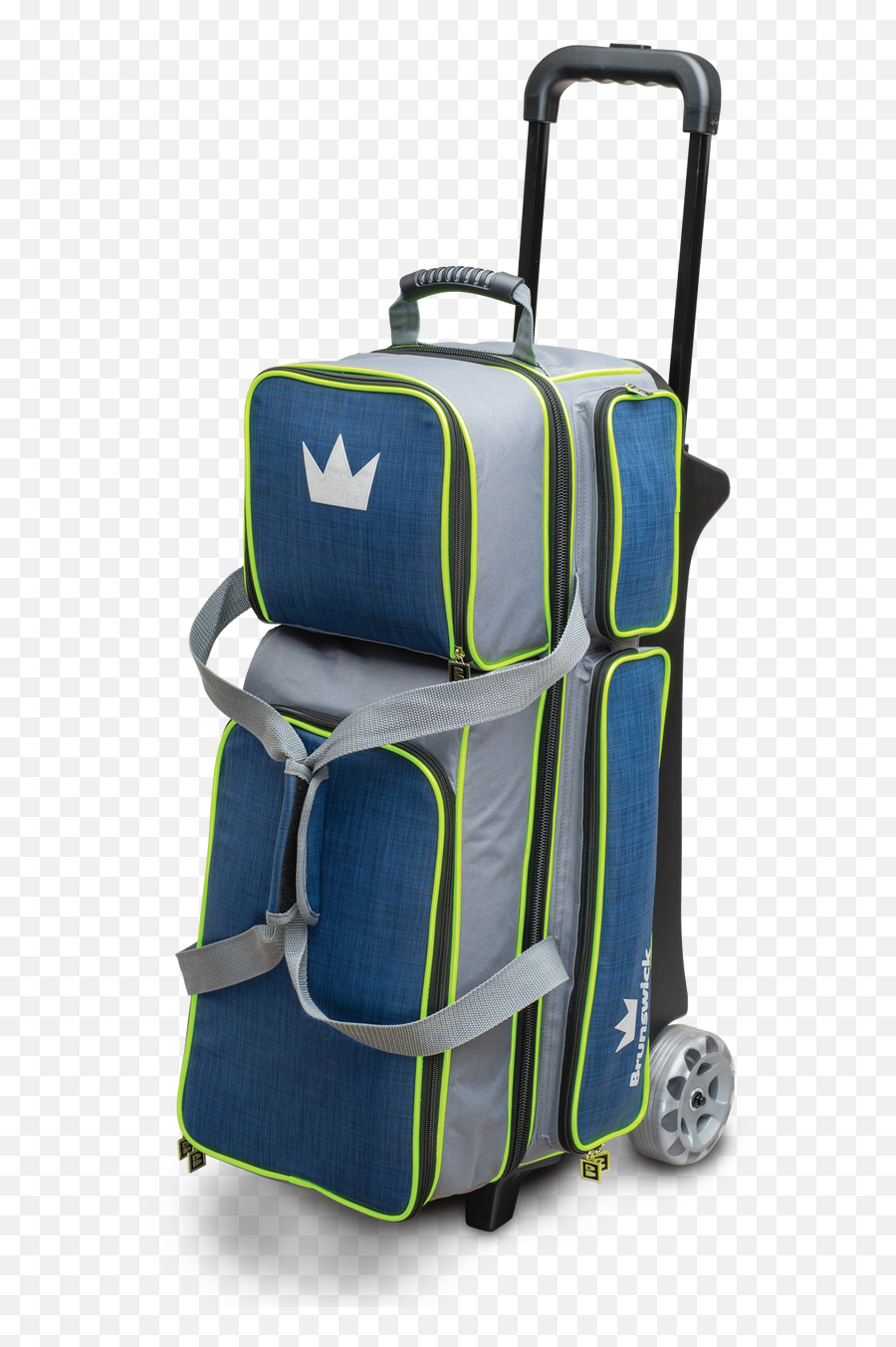 Brunswick Crown Deluxe Triple Roller Bowling Bag - Navylime Emoji,Guess The Emoji Books And Backpack