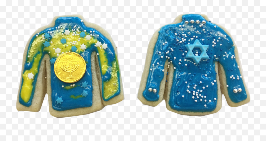 Hanukkah Ugly Sweater Cookies - Hanukkah Ugly Sweater Cookies Emoji,Emoji Christmas Sweater