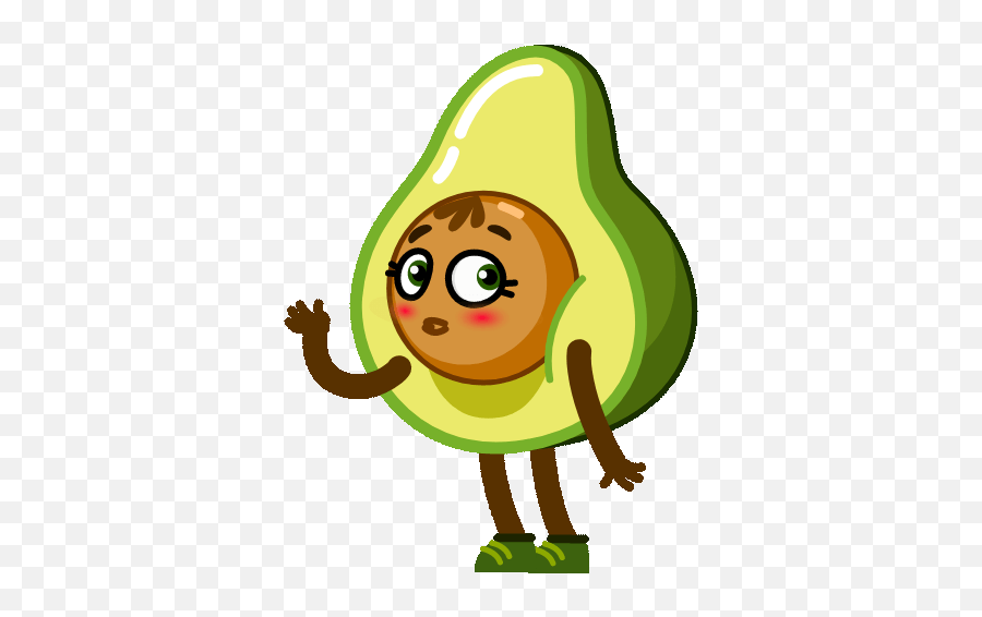 Funny Avocado Animated Sticker By Oleg Sul - Happy Emoji,Avacado Emoticon