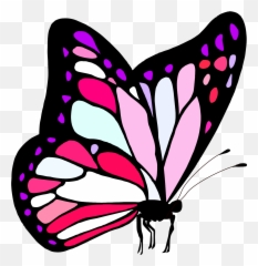 Butterfly Pink Cute Drawing Free Image Download - Dibujos De Mariposas Png Emoji,Facebook Status Emoticon, Butterfly