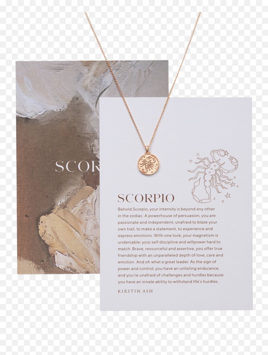 Scorpio Zodiac Necklace 18k Rose Gold Vermeil U2013 Kirstin Emoji,Scorpio Emotion Quotes