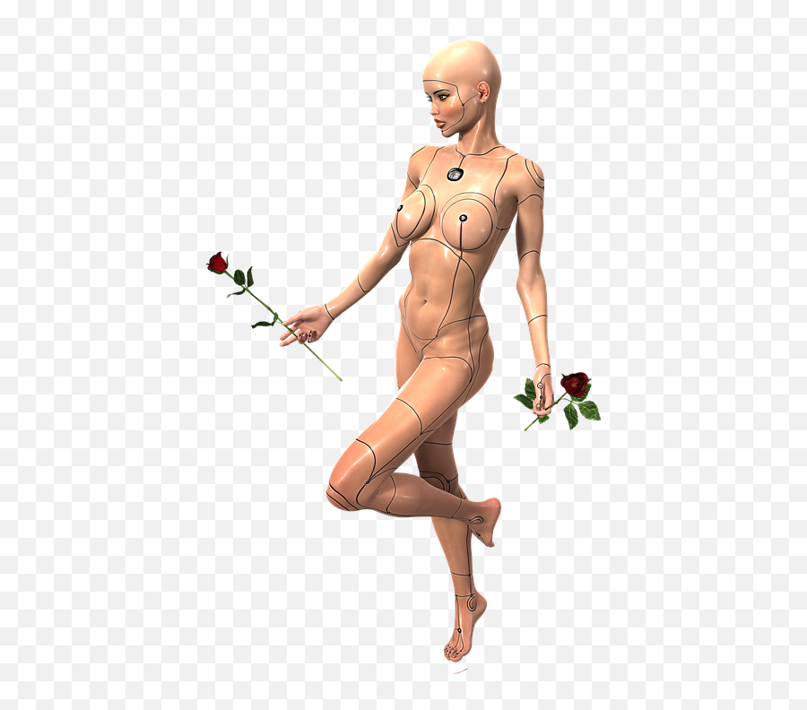 Free Photo Cyborg Naked Robot Woman Android Female Rose Emoji,Female Robopt Emotion