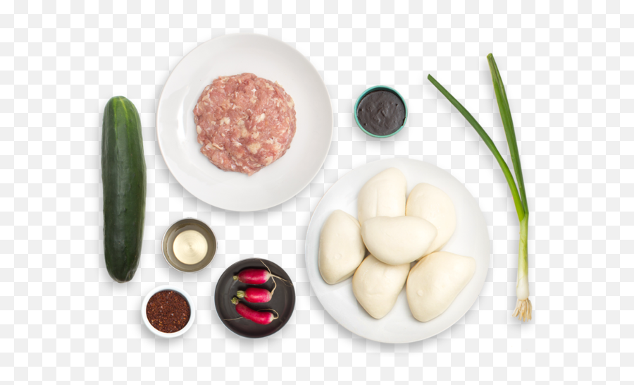 Chicken Steam Buns With French Breakfast Radish U0026 Cucumber Kimchi Emoji,Steam Emoticon Chicken