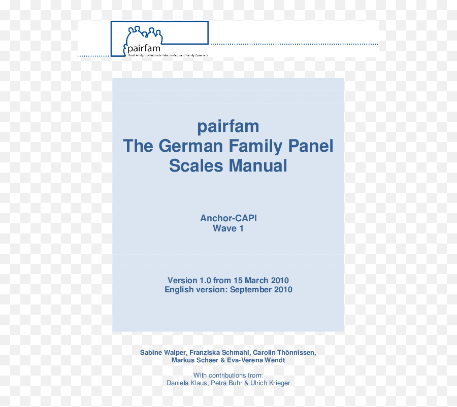 Pdf Pairfam Scales Manual Anchor - Capi Wave 1 Markus Emoji,Parenting That Attempts To Control The Adolescent's Emotions And Opinions Is _____.